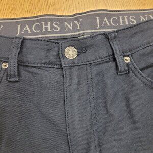 Jachs NY Pants Mens 32x29 Black Denim Jeans Cotton 5 Pocket Casual Soft Straight